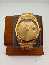 Bulova super seville day-date - 36mm placcato oro