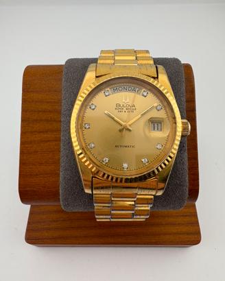 Bulova super seville day-date - 36mm placcato oro