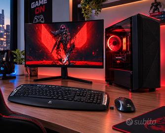PC Gaming con accessori e Monitor Nuovo