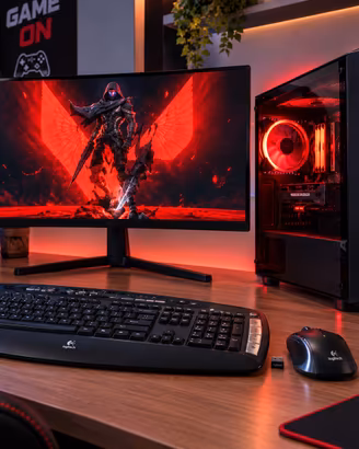 PC Gaming con accessori e Monitor Nuovo