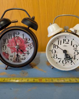 Coppia di Sveglie Vintage & Shabby Chic 