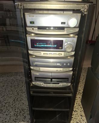kenwood stero compatto con rack