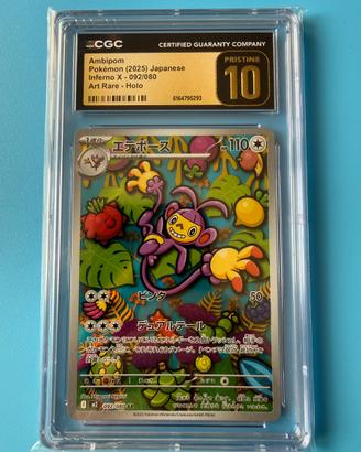 Carta Pokémon Ambipom 092/080 CGC Pristine 10