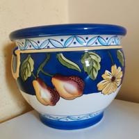 Vaso in porcellana decorato a mano 