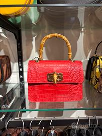 Borsa a mano in pelle stampata