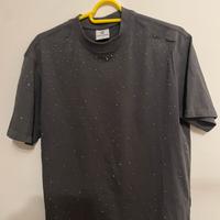 Maglietta brillantinata grigia di duca homme