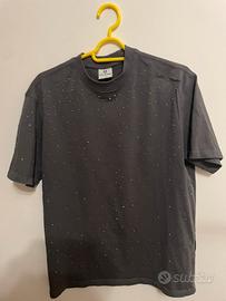 Maglietta brillantinata grigia di duca homme