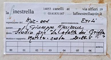 quadro con disegno a matita autore G. Manzone