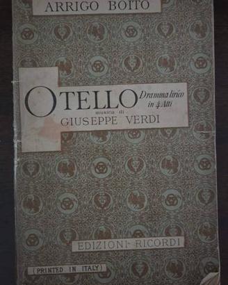 Libretto Otello Verdi Boito Edizioni Ricordi