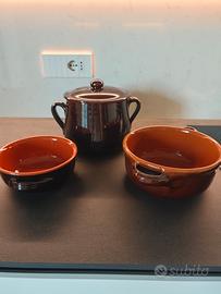 Tris di pentole in Terracotta / Coccio
