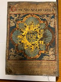 Tavoletta copia in latta san bernardino da Siena