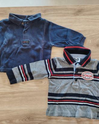 Polo a manica lunga: marca D&G e Fagottino