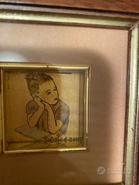 Piccola serigrafia su foglia d’oro 22 carati