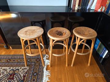 3 sgabelli da riparare 