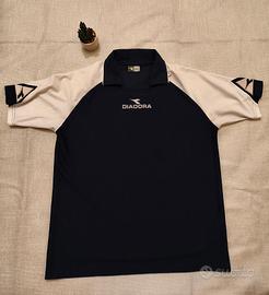 T-shirt Diadora sport raglia M blu bianco