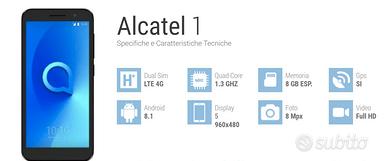 Smartphone cellulare Alcatel 1