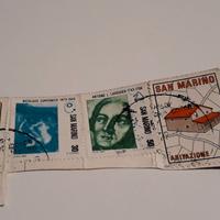 5 FRANCOBOLLI SAN MARINO ANNI 80 VIAGGIATI COPERNI