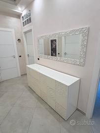 Madia + specchio bianco