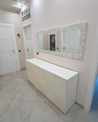 Madia + specchio bianco