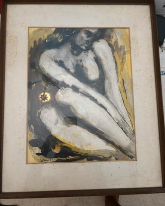intitolato "Nudo seduto" di Edgardo Corbelli.