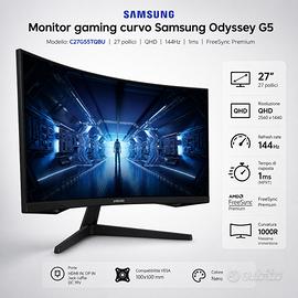 Samsung Odyssey G5 27 - Monitor Gaming CurvoQHD Hz