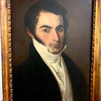 Dipinto personaggio epoca Ottocento