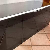 Mobile in vetro doppio nero con led