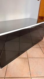 Mobile in vetro doppio nero con led