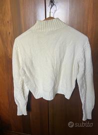 Maglioncino panna con trecce