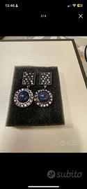 Silver lapis lazuli earings