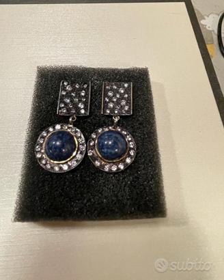Silver lapis lazuli earings