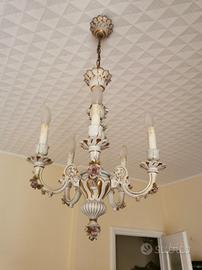 n° 1 Lampadario in ceramica  n° 2 Abat jour 