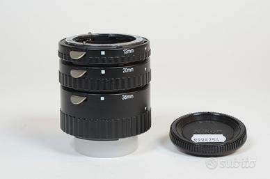 Nikon Kit 3 extension tube 12-20-36 mm compatibile
