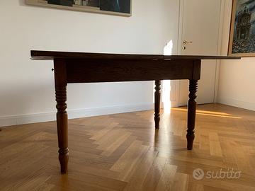 Tavolo antico fine '800 in legno massello