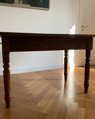 Tavolo antico fine '800 in legno massello