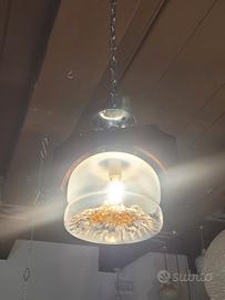 Lampada a sospensione anni'70 Mazzega Murano 