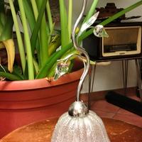 Lampadario a fiore con foglie 