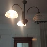 Set vintage Lampadario + 2 Abat-jour