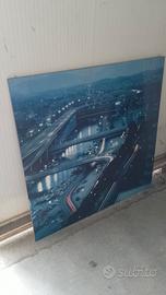 quadro in legno Pescara di notte