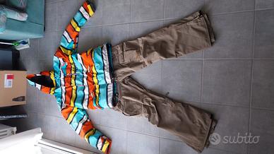 Pantaloni e giacca snowboard