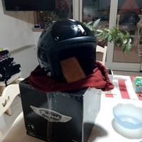 casco moto jet Black Racer S/54