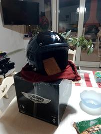 casco moto jet Black Racer S/54