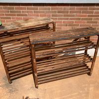 Carrello Porta Scarpe Espositore Vintage