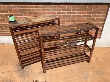 Carrello Porta Scarpe Espositore Vintage