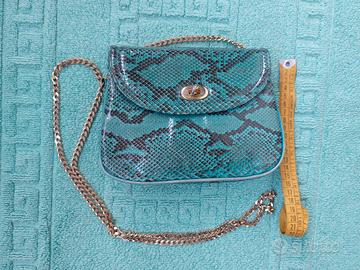 Borsettina vintage in pitone verde tiffany 