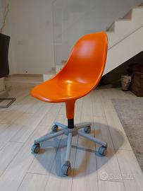 Sedia girevole con ruote