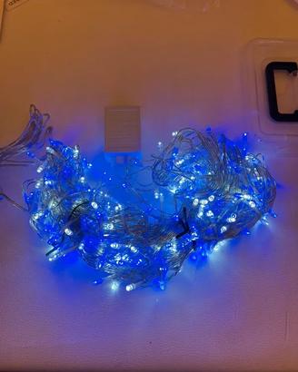 Luminaria natalizia 300 led bianca/blu