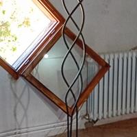 Lampada da terra in ferro decorata