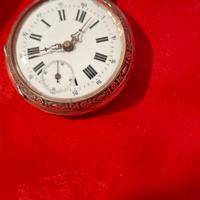 OROLOGIO DA TASCA IN ARGENTO   FUNZIONANTE