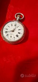 OROLOGIO DA TASCA IN ARGENTO   FUNZIONANTE